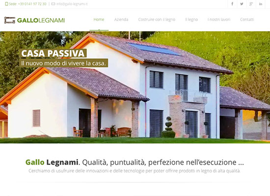 Nuovo sito web di Gallo Legnami San Damiano Asti